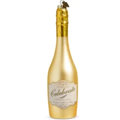 Congratulations Gold Champagne Bottle Ornament< Sale