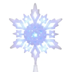 Cool White LED Glitter Snowflake Treetop - JEL0310CW<Kurt Adler Hot