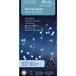40 Cool White Micro LEDs Silver Wire<Lumineo Hot