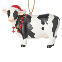 Cow With Santa Hat Ornament< Online