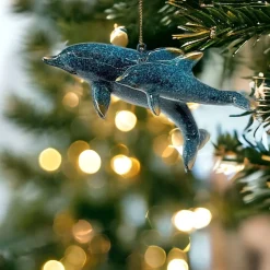 Cozumel Mom and Baby Dolphin Ornament< Hot