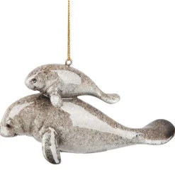 Cozumel Reef Mom And Baby Manatee Ornament - The Christmas Loft< Fashion