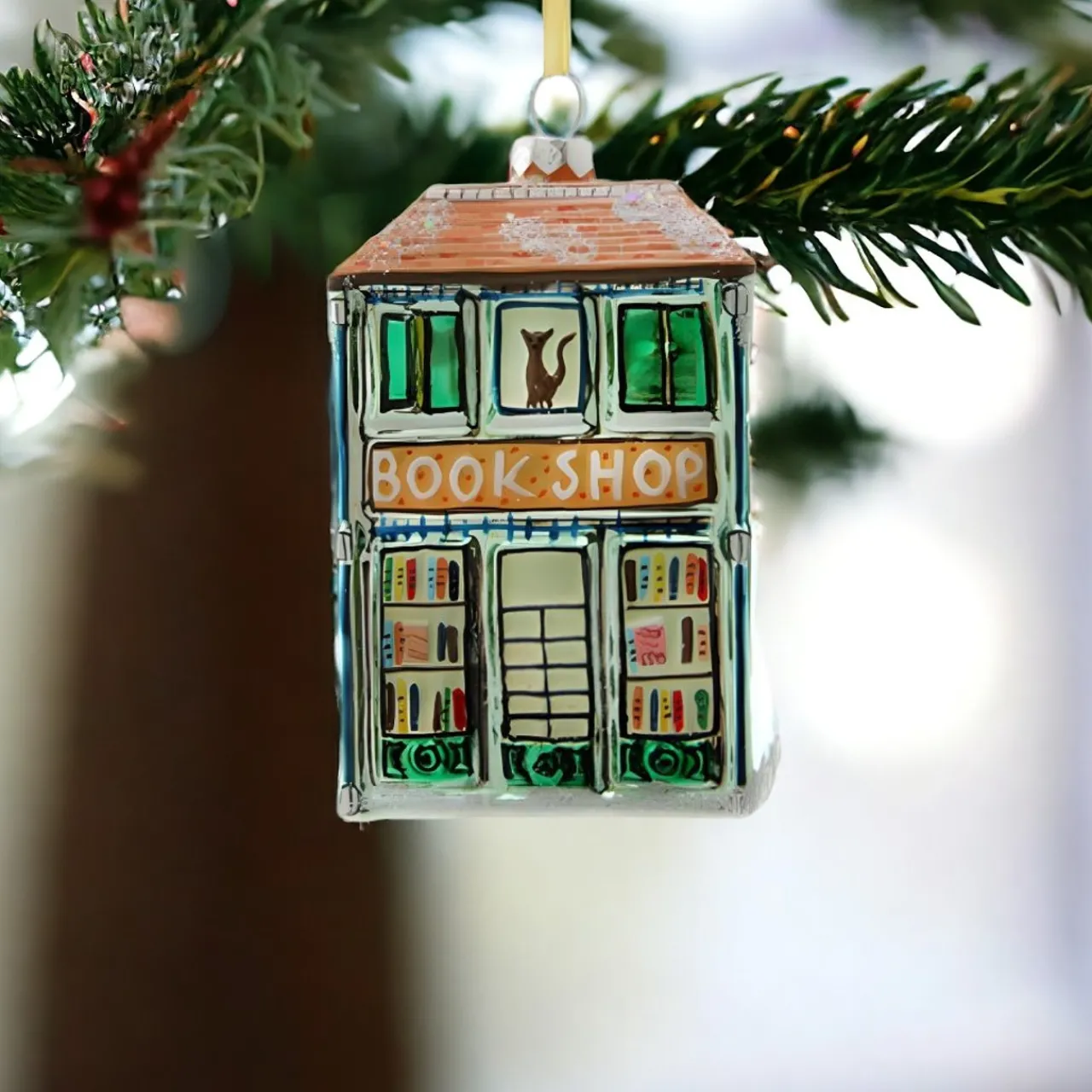 Cozy Bookshop Holiday Ornament<Cody Foster & Co. Discount