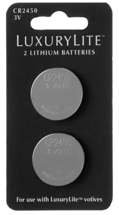 CR2450 3V Lithium Batteries (2 pc. set)< Fashion