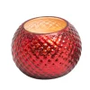 Crimson Mercury Glass Candle - Festive Radiance< Outlet