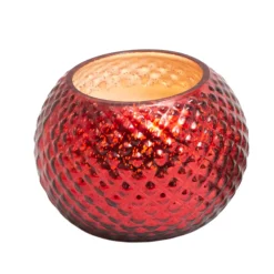 Crimson Mercury Glass Candle - Festive Radiance< Outlet