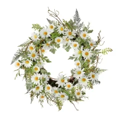 Daisy Wreath 24"< Fashion