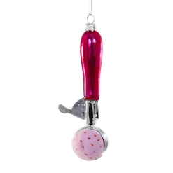 Dark Pink Ice Cream Scoop Glass Ornament<Cody Foster & Co. Online