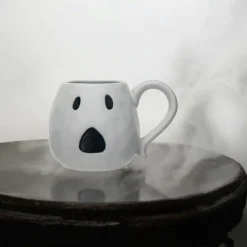 Debossed Stoneware Ghost Mug< Discount