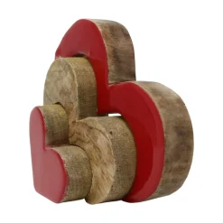 Deco Heart Wood Figurine - The Christmas Loft< Fashion