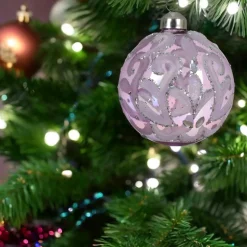 Decoris Elegant Light Purple Ball Ornament Set of 3< Outlet