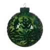 Decoris Elegant Velvet Green Ornament Set of 3< New