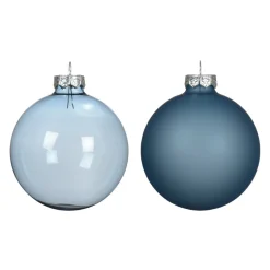 Decoris Icy Blue Set of 4 Ornaments< Outlet