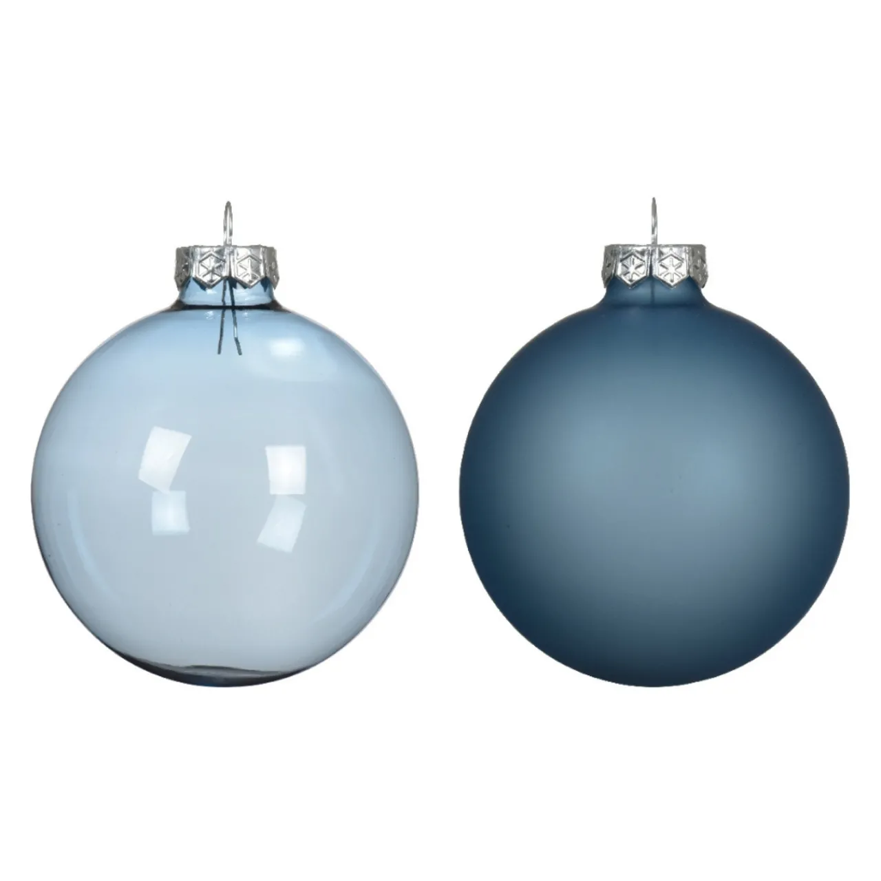 Decoris Icy Blue Set of 4 Ornaments< Outlet