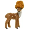 Deer Wearing Orange Knit Hat Ornament - The Christmas Loft< New