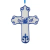 Delft Blue Cross Ornament<Kurt Adler Discount