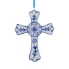 Delft Cross Porcelain Ornament<Kurt Adler New