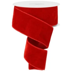 Deluxe Rich Deep Red Velvet Ribbon 10 Yards x 2.5 Inch Wide< Hot