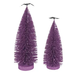 - Gone Batty Purple Glitter Trees Set of 2<Department 56 Outlet