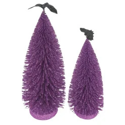 - Gone Batty Purple Glitter Trees Set of 2<Department 56 Outlet