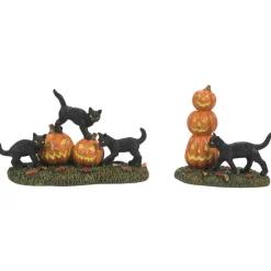 - Halloween Village - Scary Cats Pumpkins Set Of 2<Department 56 Outlet