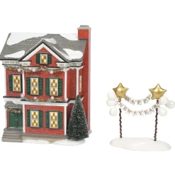 - Original Snow Village - Ready For New Year's Eve Set of 2<Department 56 New