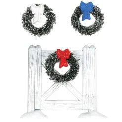 - White Crossbuck Fence Set of 5<Department 56 Best