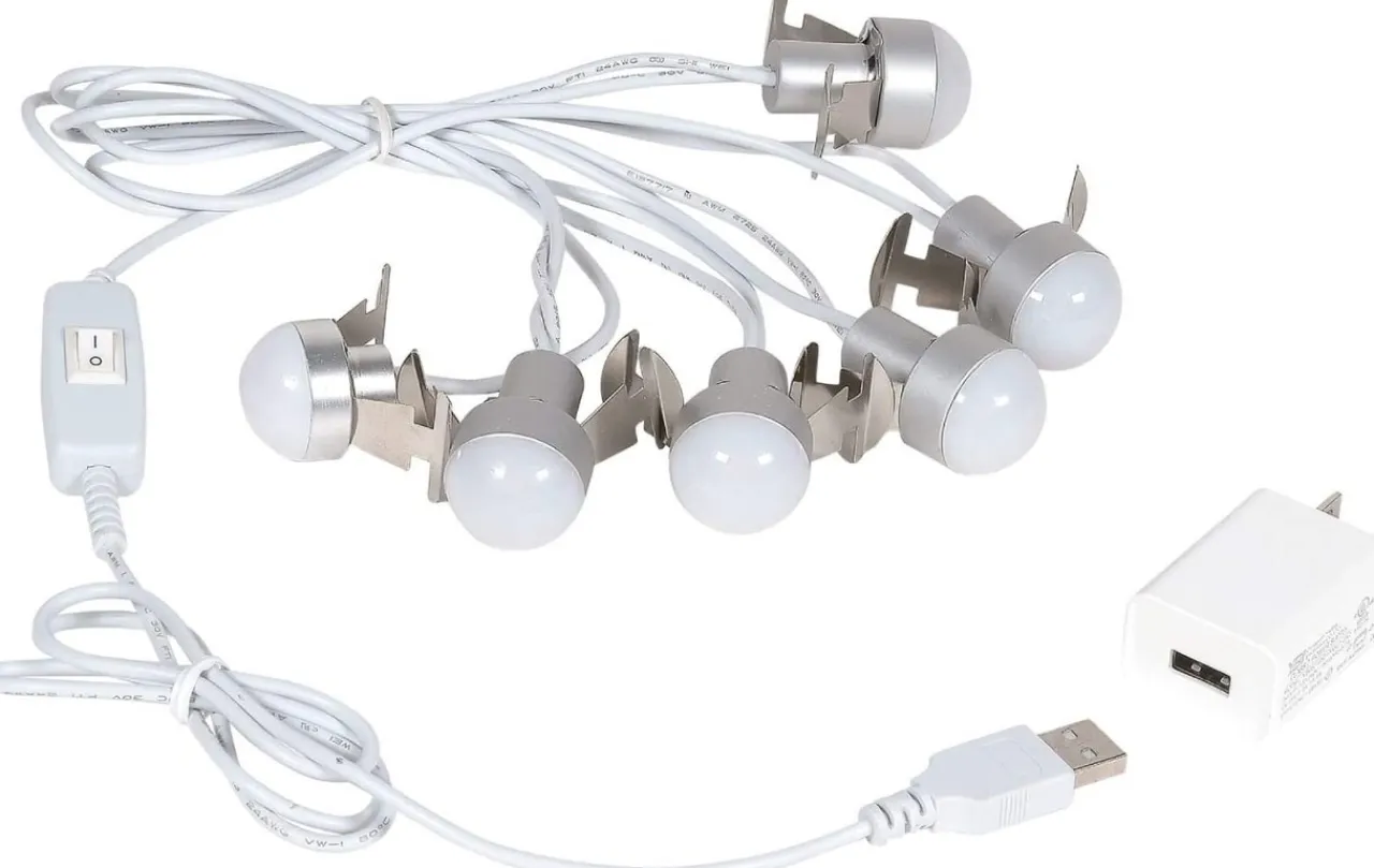 Village Collection USB LED 6 Light Accessory Set, 108 Inch, White<Department 56 Best