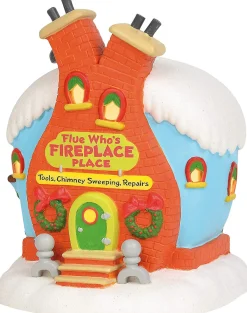 - Flue Who's Fireplace Place Lit Building, Dr. Seuss The Grinch Vil<Department 56 Discount