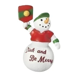 Dink and Be Merry Pickleball Snowman Ornament< Online