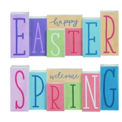Double-Sided Easter/Spring Wood Plaque< New