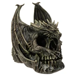 Draco Dragon Skull Resin Figurine< Clearance