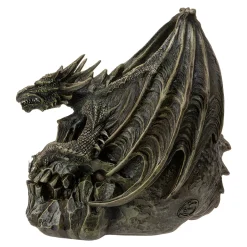 Draco Dragon Skull Resin Figurine< Clearance