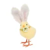 Easter Bunny Chick Decor: Fluffy Yellow Figurine with Rabbit Ears< Clearance