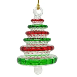 Egyptain Glass Red and Green Striped Tree Ornament | The Christmas Loft<Egyptian Museum Best