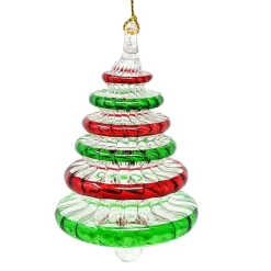 Egyptain Glass Red and Green Striped Tree Ornament | The Christmas Loft<Egyptian Museum Best