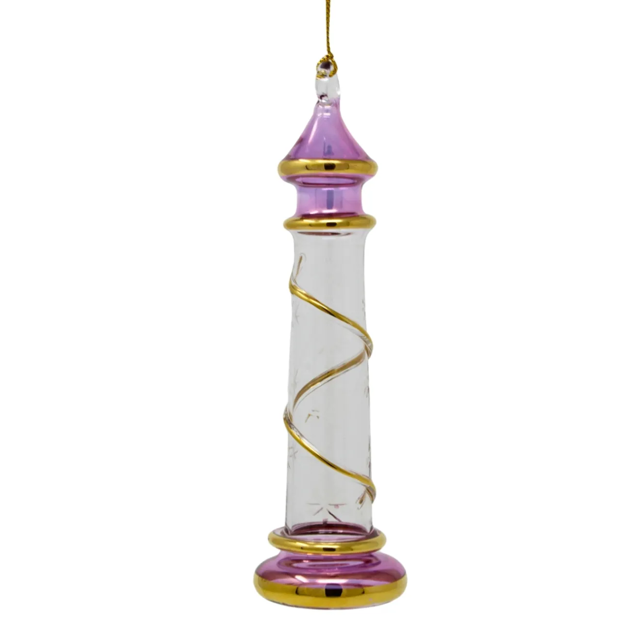 Glass Purple Lighthouse Ornament<Egyptian Museum Online