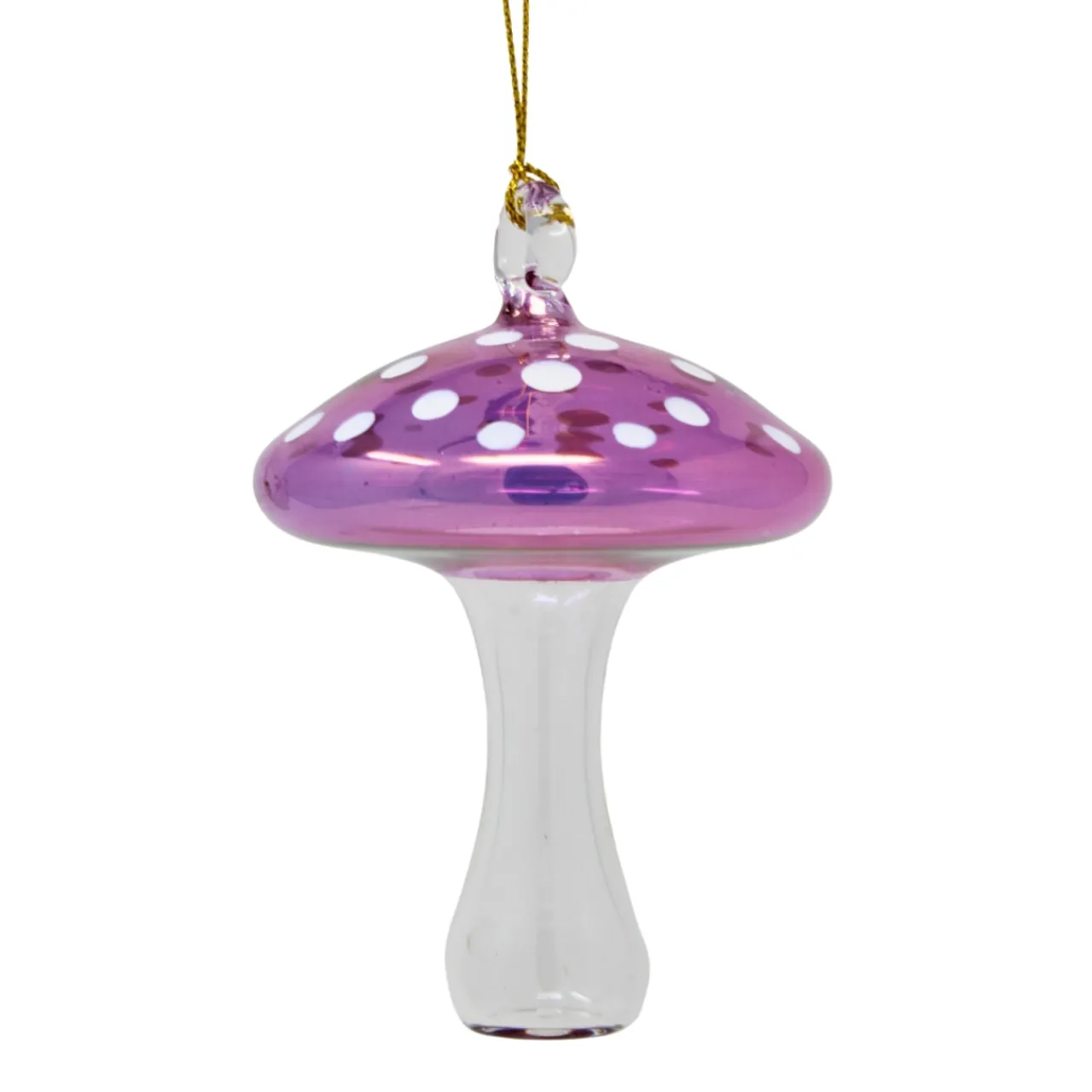 Hand Blown Purple Mushroom Glass Ornament<Egyptian Museum Hot