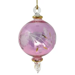 Small Pink Floral Ball Ornament<Egyptian Museum Clearance