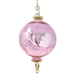 Small Pink Floral Ball Ornament<Egyptian Museum Clearance