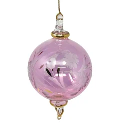 Small Pink Floral Ball Ornament<Egyptian Museum Clearance