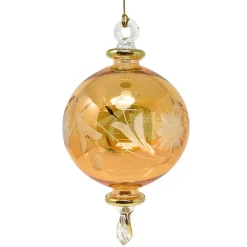 Small Yellow Floral Ball Ornament<Egyptian Museum Hot