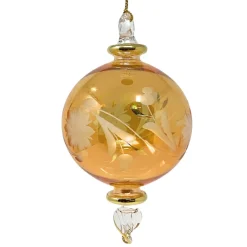 Small Yellow Floral Ball Ornament<Egyptian Museum Hot