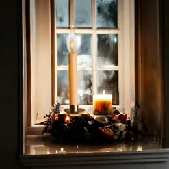 Electric Plug-In Window Candle with Gold Base< Best