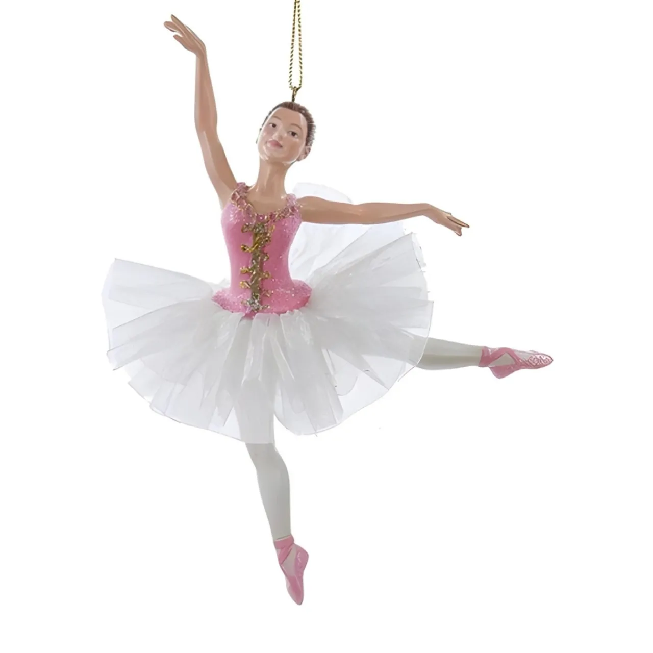 Elegant Ballerina White Tutu Ornament<Kurt Adler Outlet