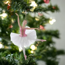Elegant Ballerina White Tutu Ornament<Kurt Adler Outlet