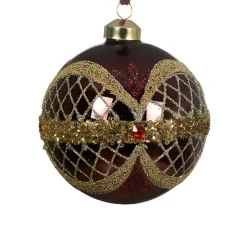 Elegant Red Ball Set of 2 Ornaments< Clearance