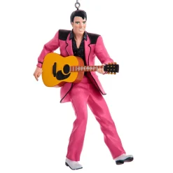 Elvis Presley in Pink Suit Ornament<Kurt Adler Discount