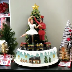 Enchanted Nutcracker Ballet LED Music Box with Rotating Train<Lumineo Hot