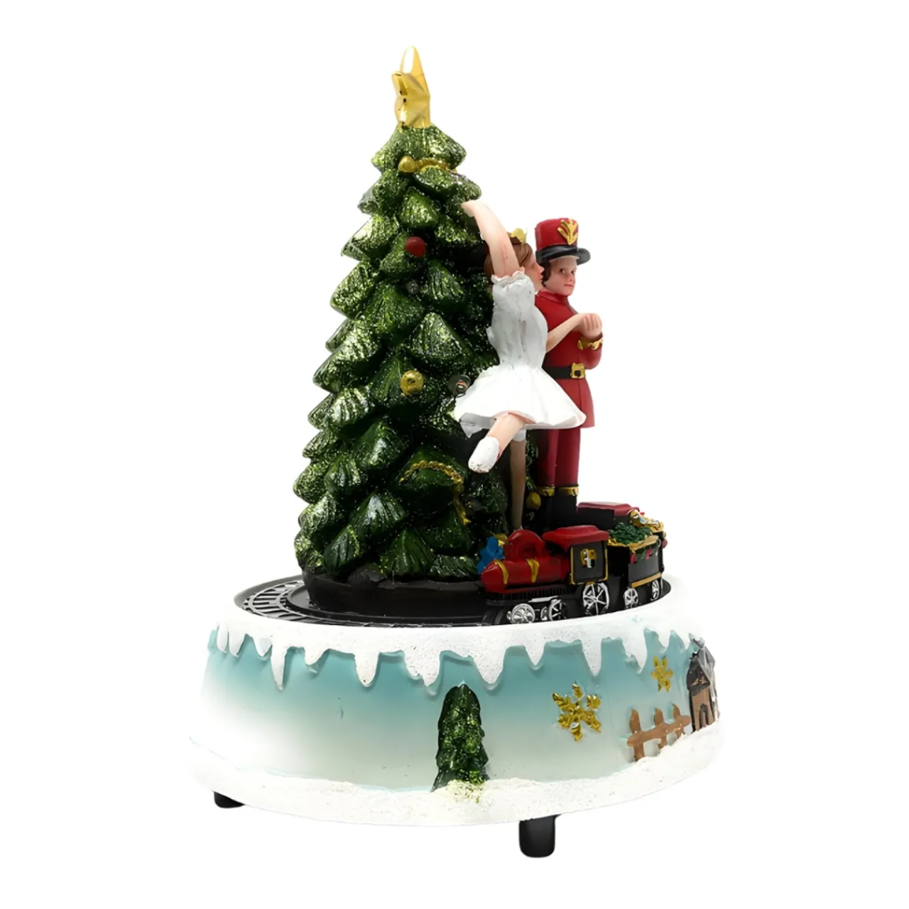 Enchanted Nutcracker Ballet LED Music Box with Rotating Train<Lumineo Hot